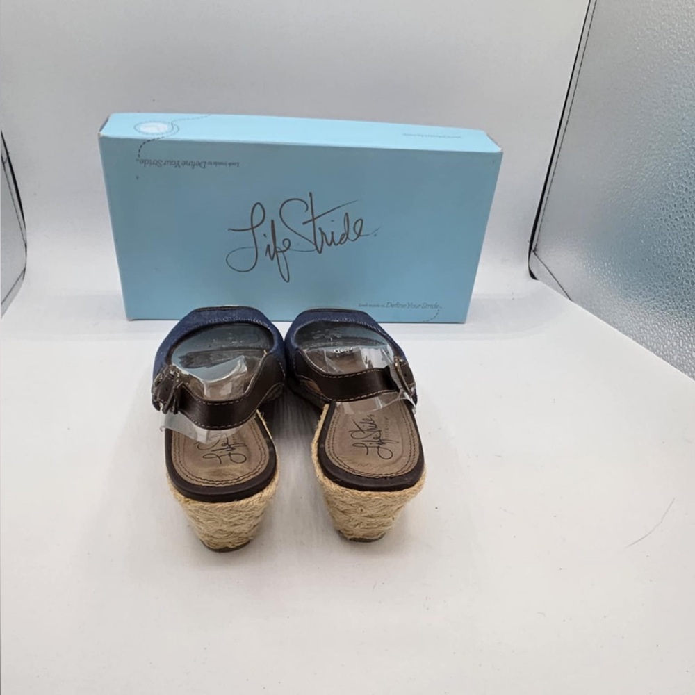 Life Stride Lift Dark Denim Slingback NIB Sz 8 - Picture 2 of 5